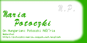 maria potoczki business card